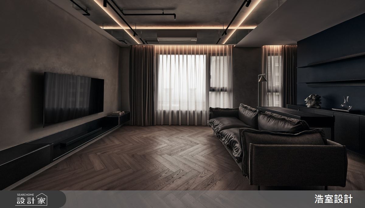 22坪新成屋(5年以下)＿混搭風客廳書房工作區案例圖片＿浩室設計＿浩室_日與地的相對運動之6