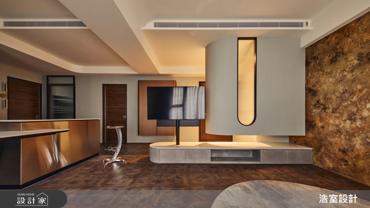 20坪新成屋(5年以下)＿混搭風客廳餐廳中島案例圖片＿浩室設計＿浩室_形隨意轉之8