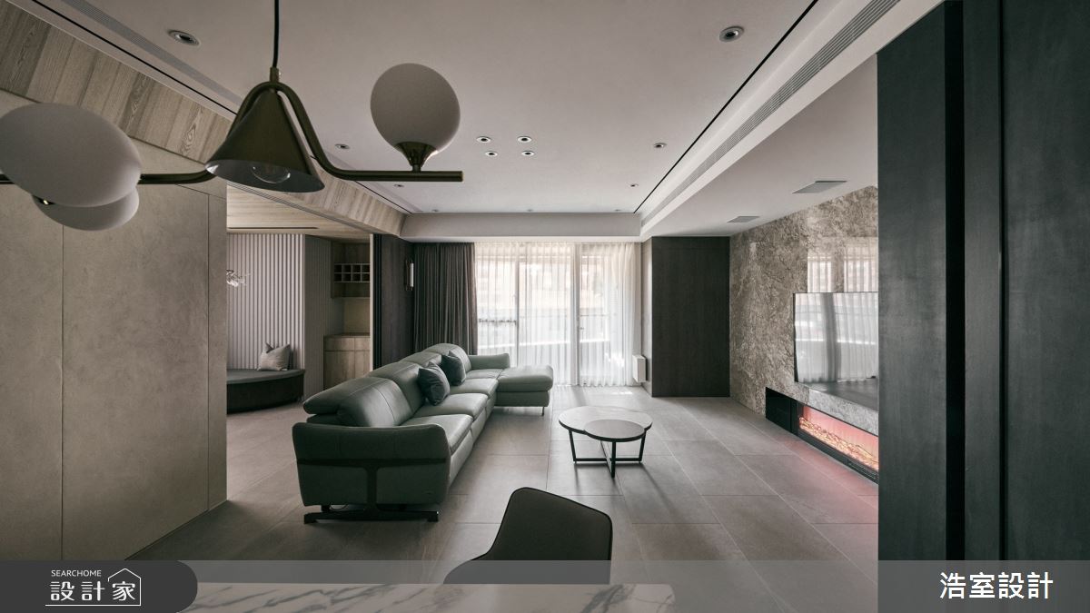 32坪新成屋(5年以下)＿現代風客廳案例圖片＿浩室設計＿浩室_74之5