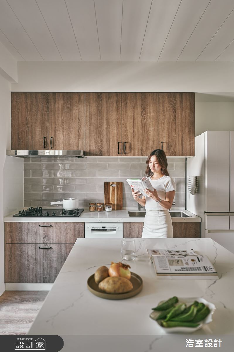 22坪中古屋(5~15年)＿混搭風廚房中島案例圖片＿浩室設計＿浩室_未央詩歌之9