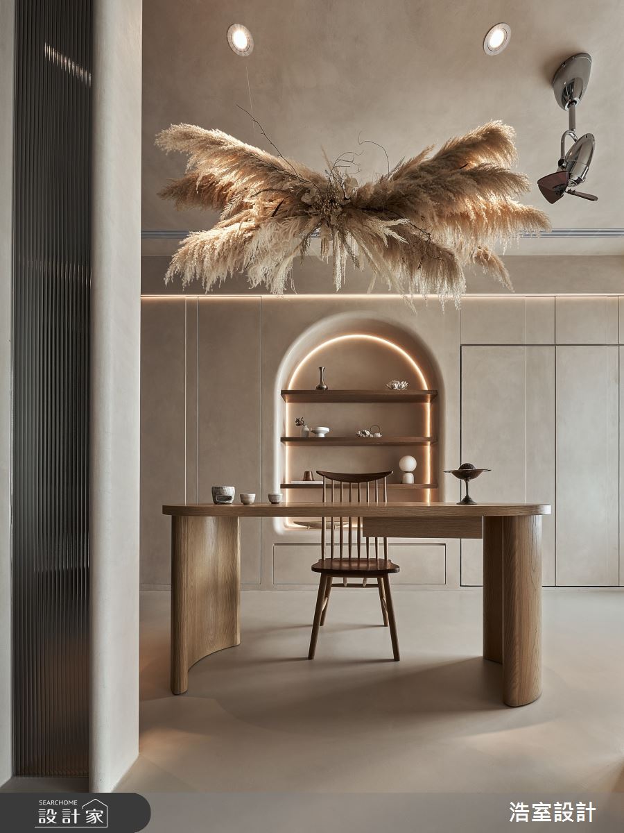 35坪新成屋(5年以下)＿侘寂風書房工作區案例圖片＿浩室設計＿浩室_貓咪行為學之14