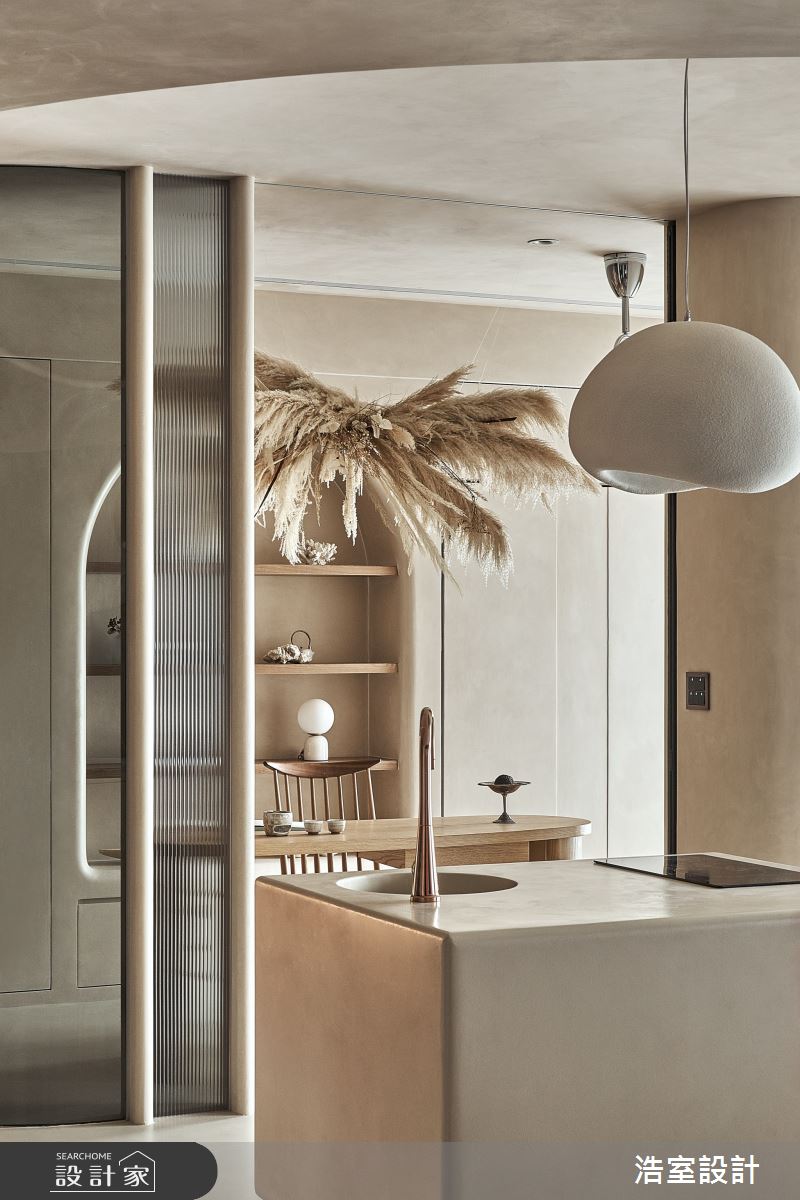 35坪新成屋(5年以下)＿侘寂風書房工作區中島案例圖片＿浩室設計＿浩室_貓咪行為學之12