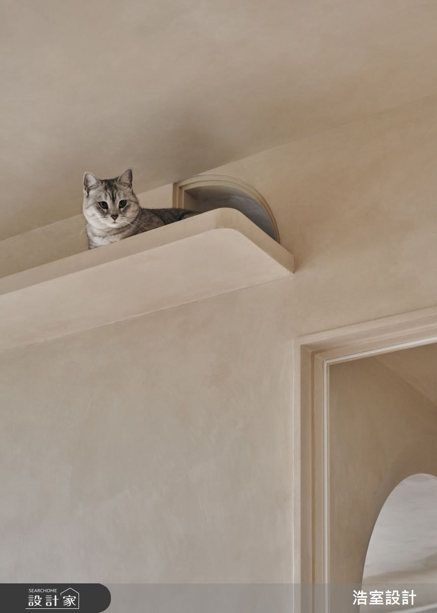 35坪新成屋(5年以下)＿侘寂風臥室寵物案例圖片＿浩室設計＿浩室_貓咪行為學之24