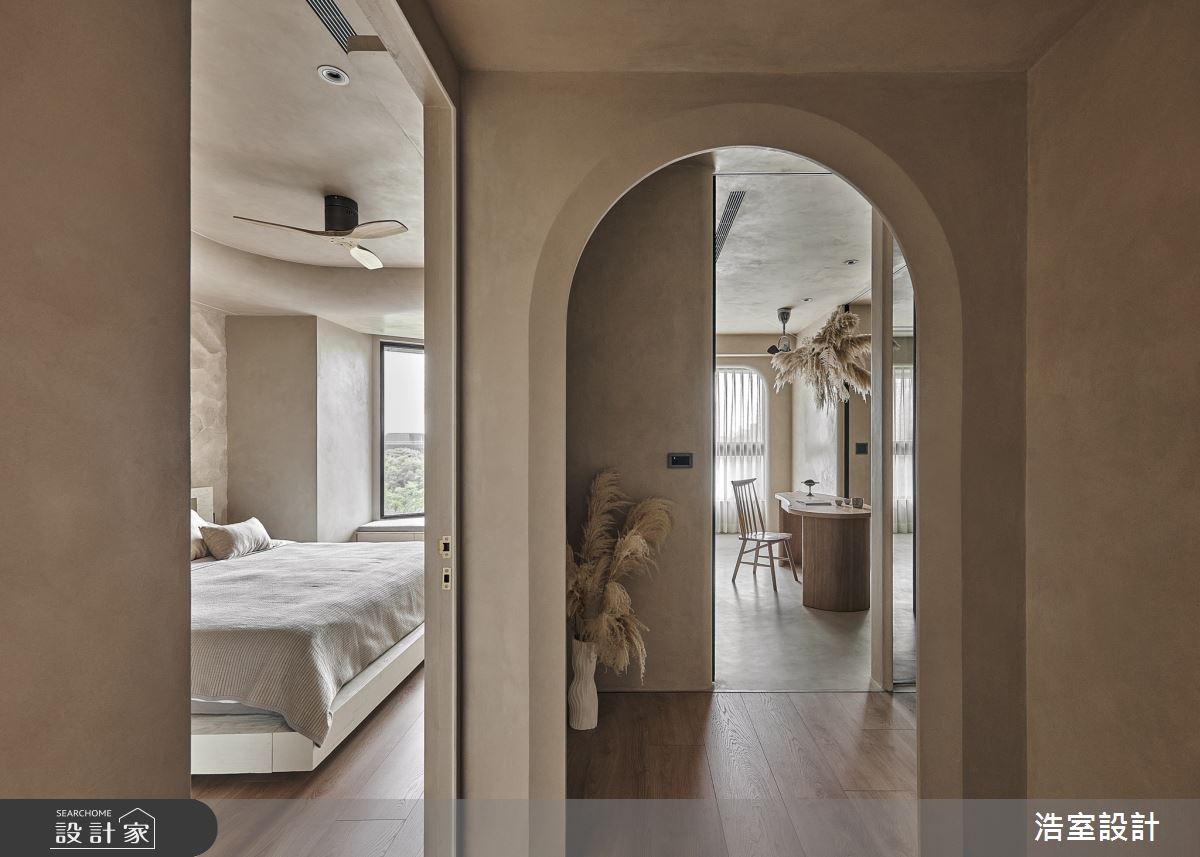 35坪新成屋(5年以下)＿侘寂風臥室書房走廊工作區案例圖片＿浩室設計＿浩室_貓咪行為學之20