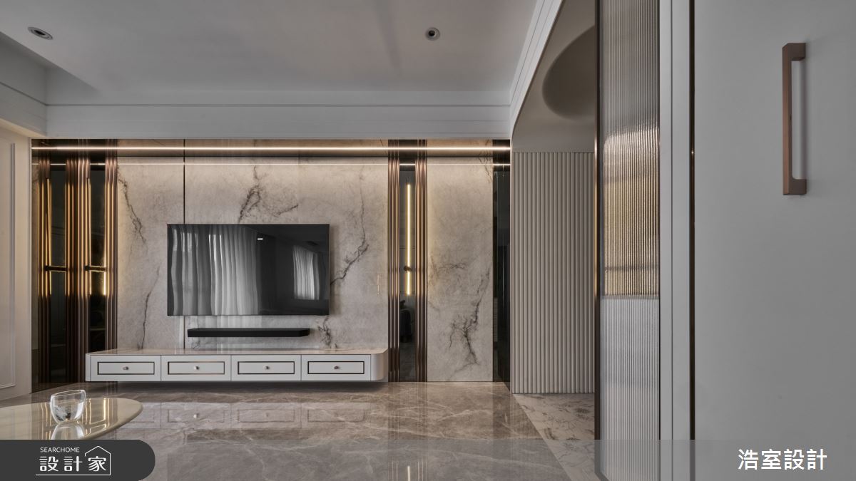 31坪新成屋(5年以下)＿現代輕奢風客廳案例圖片＿浩室設計＿浩室_一輕鷗之6