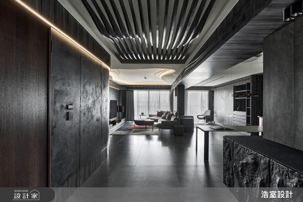 57坪新成屋(5年以下)＿混搭風玄關客廳餐廳案例圖片＿浩室設計＿浩室_解構。序列之1