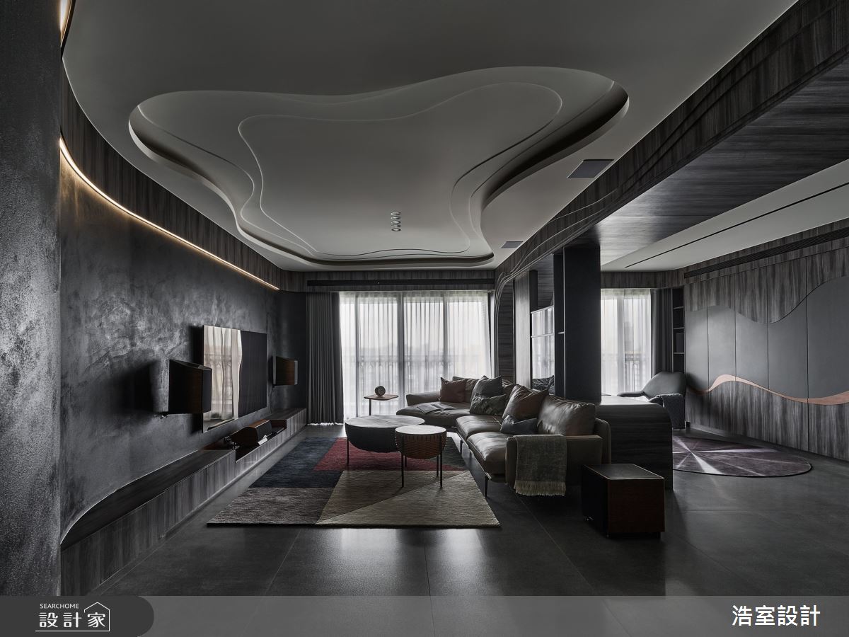 57坪新成屋(5年以下)＿混搭風客廳書房工作區案例圖片＿浩室設計＿浩室_解構。序列之2