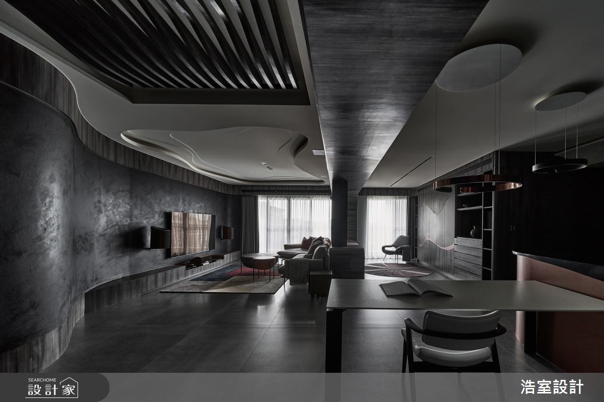 57坪新成屋(5年以下)＿混搭風客廳書房工作區案例圖片＿浩室設計＿浩室_解構。序列之6