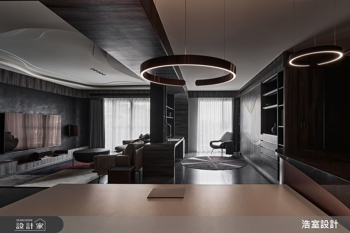 57坪新成屋(5年以下)＿混搭風客廳書房工作區案例圖片＿浩室設計＿浩室_解構。序列之8