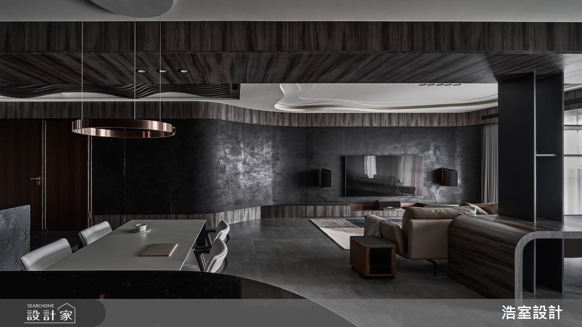 57坪新成屋(5年以下)＿混搭風客廳餐廳案例圖片＿浩室設計＿浩室_解構。序列之9