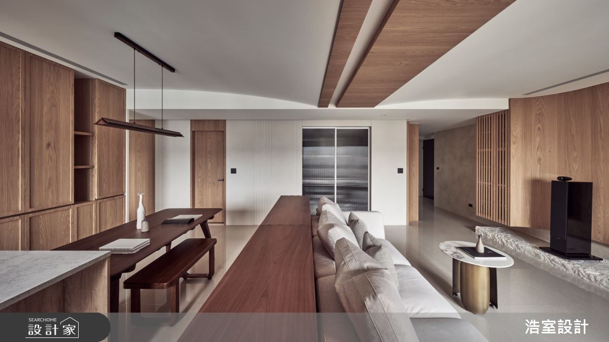 45坪新成屋(5年以下)＿日式簡約風客廳餐廳中島案例圖片＿浩室設計＿浩室_吟詠澄玥之10