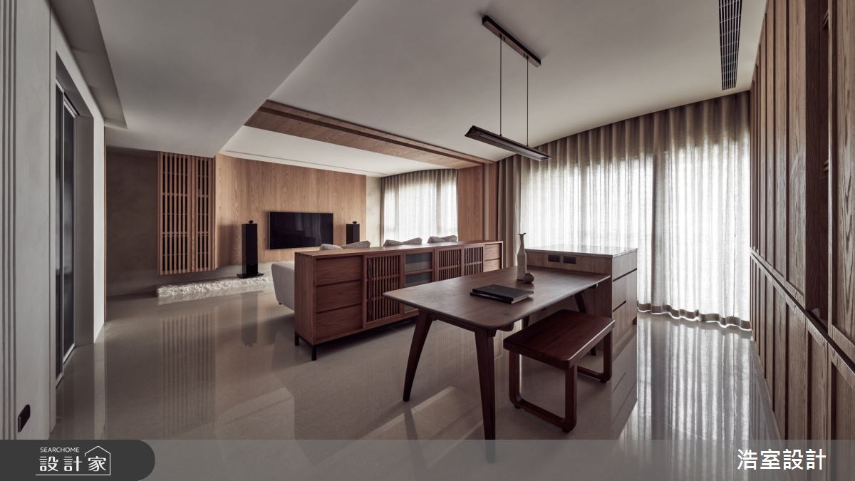 45坪新成屋(5年以下)＿日式簡約風客廳餐廳中島案例圖片＿浩室設計＿浩室_吟詠澄玥之7