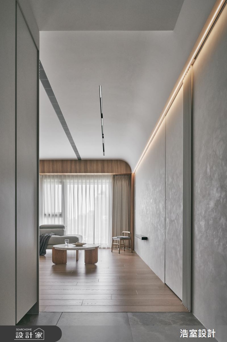 44坪新成屋(5年以下)＿日式無印風玄關客廳案例圖片＿浩室設計＿浩室_縱橫紫家之3