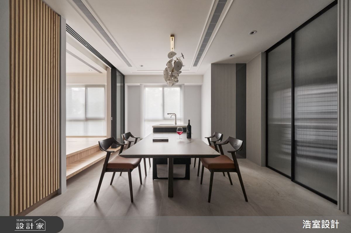 30坪中古屋(5~15年)＿現代風餐廳中島案例圖片＿浩室設計＿浩室_靜江月之9