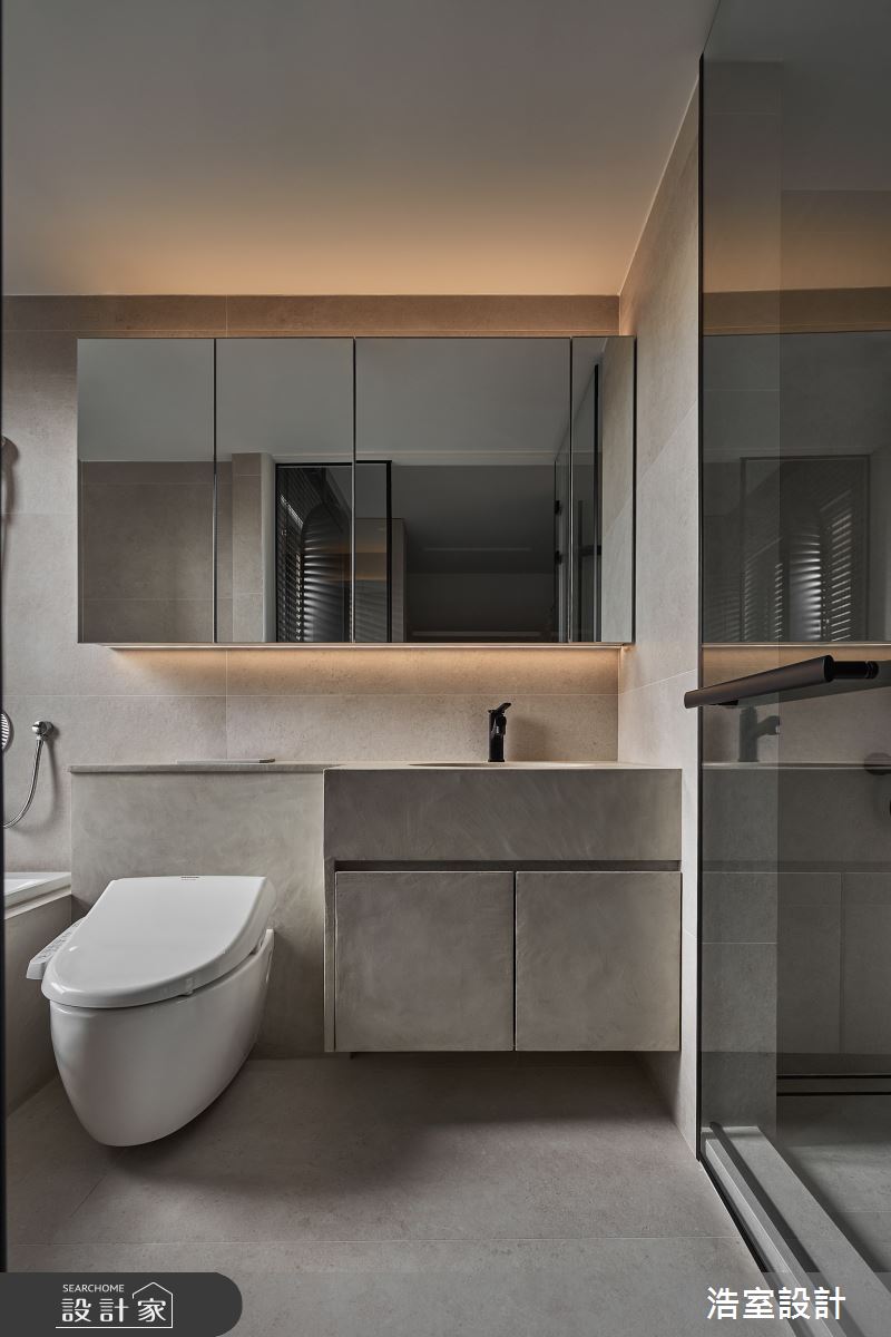 18坪中古屋(5~15年)＿現代風浴室案例圖片＿浩室設計＿浩室_轉場。入境之12