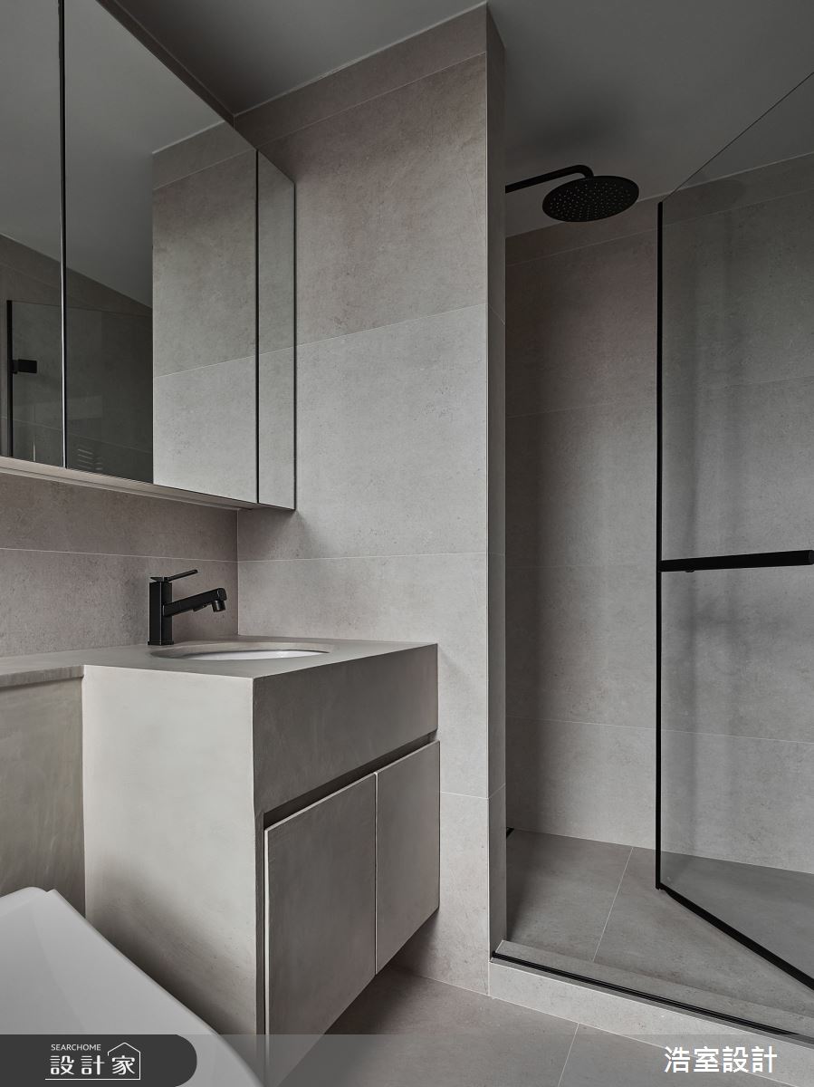 18坪中古屋(5~15年)＿現代風浴室案例圖片＿浩室設計＿浩室_轉場。入境之13