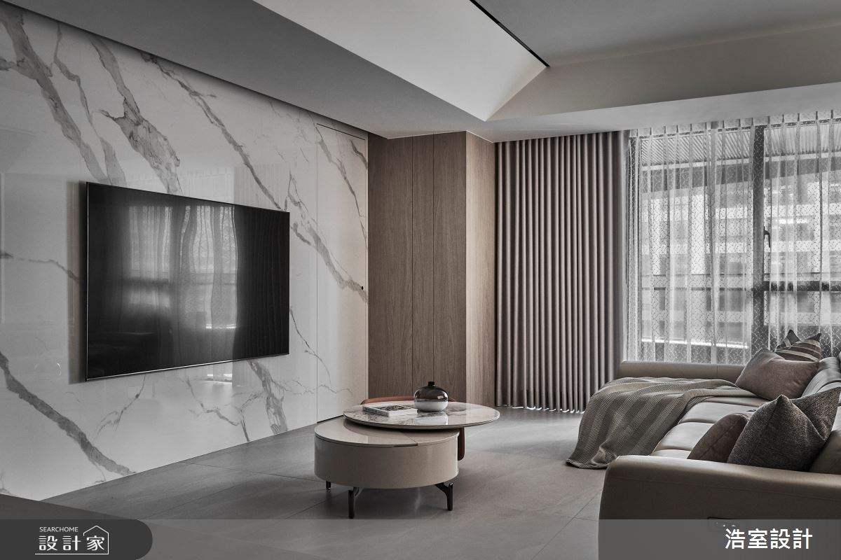 32坪新成屋(5年以下)＿混搭風客廳案例圖片＿浩室設計＿浩室_心。新 平衡之8