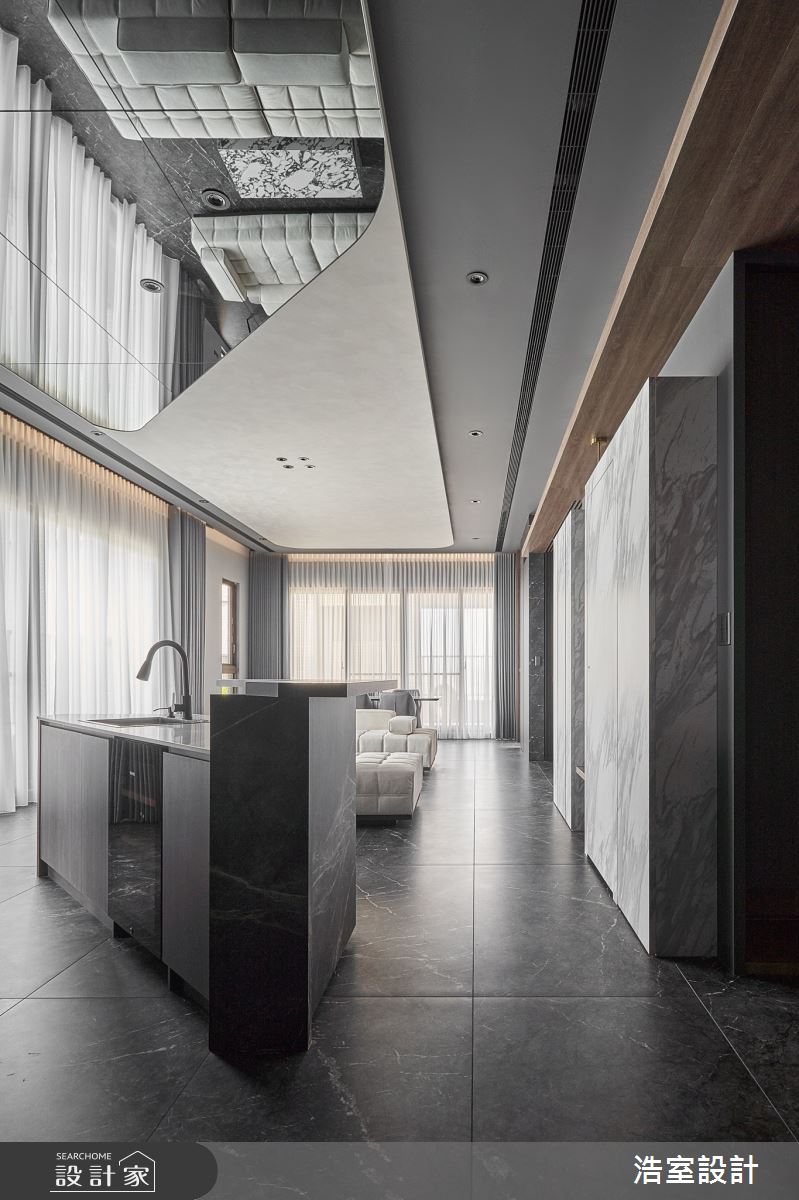 35坪新成屋(5年以下)＿現代風客廳中島案例圖片＿浩室設計＿浩室_宴。遊之9