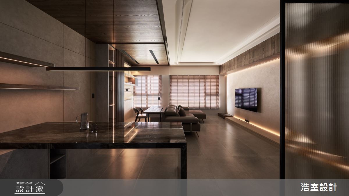 20坪新成屋(5年以下)＿侘寂風客廳餐廳案例圖片＿浩室設計＿浩室_協奏曲之2