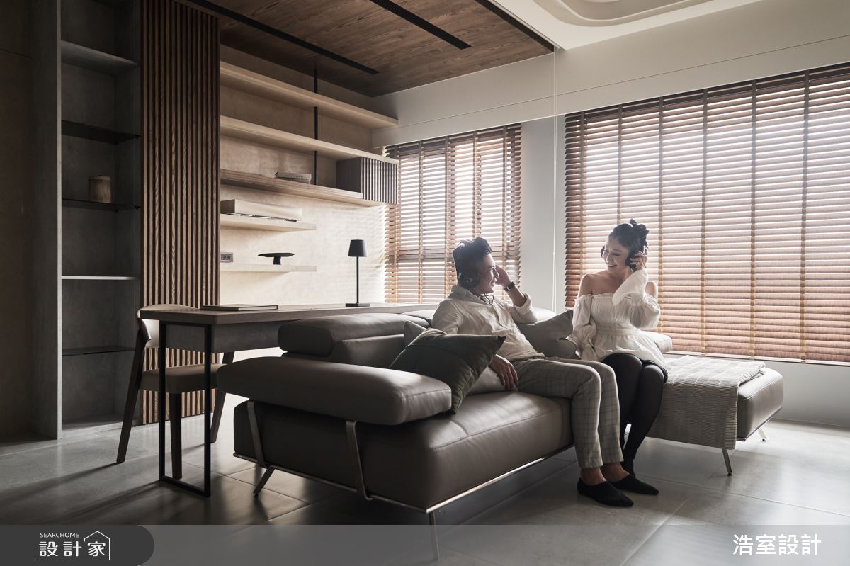 20坪新成屋(5年以下)＿侘寂風客廳案例圖片＿浩室設計＿浩室_協奏曲之10