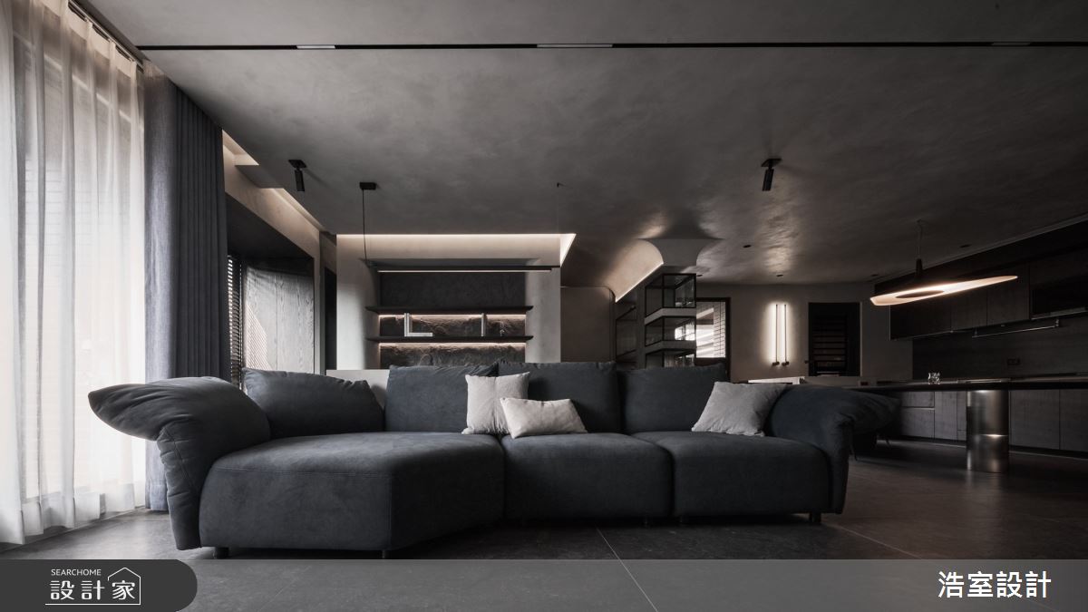 24坪新成屋(5年以下)＿現代風客廳餐廳廚房案例圖片＿浩室設計＿浩室_忘憂之境之1