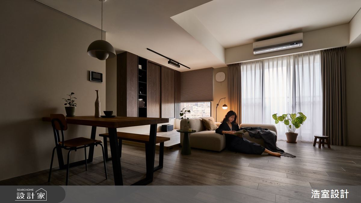 20坪新成屋(5年以下)＿混搭風客廳餐廳書房多功能室案例圖片＿浩室設計＿浩室_序・靜日常の間之6