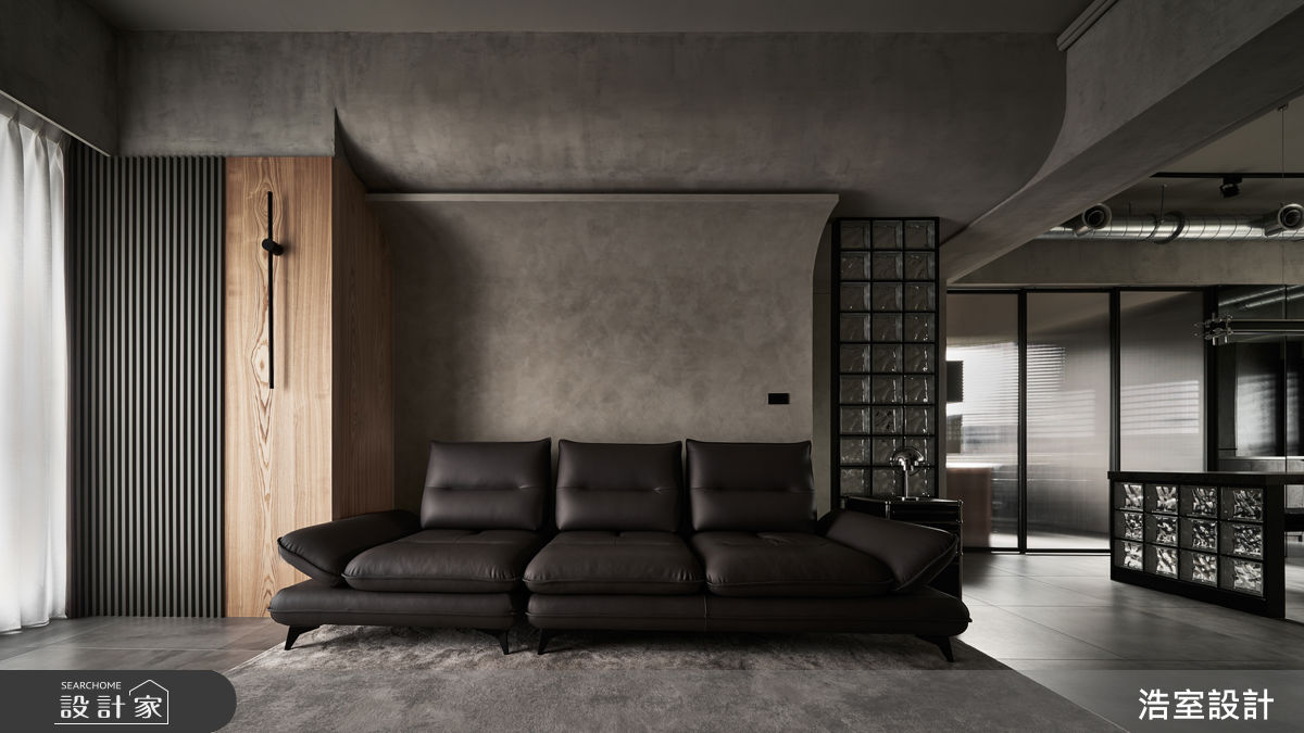 35坪新成屋(5年以下)＿工業風客廳案例圖片＿浩室設計＿浩室_Loft。間奏之6