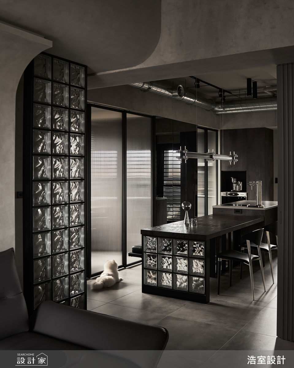 35坪新成屋(5年以下)＿工業風餐廳廚房中島案例圖片＿浩室設計＿浩室_Loft。間奏之7