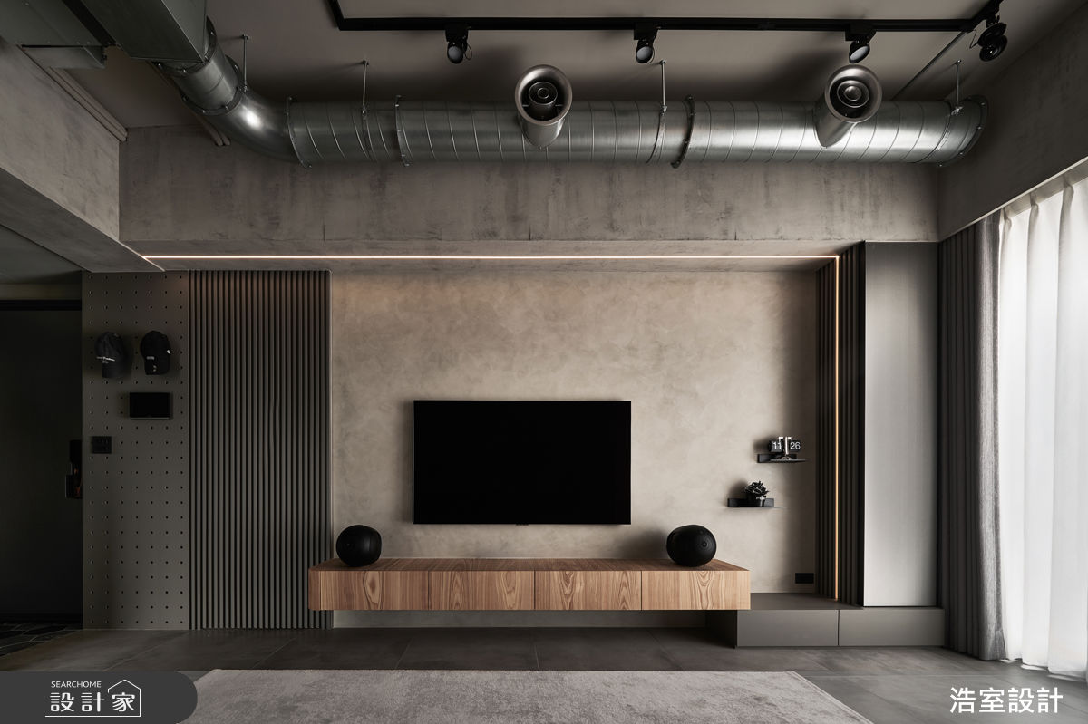 35坪新成屋(5年以下)＿工業風客廳案例圖片＿浩室設計＿浩室_Loft。間奏之9