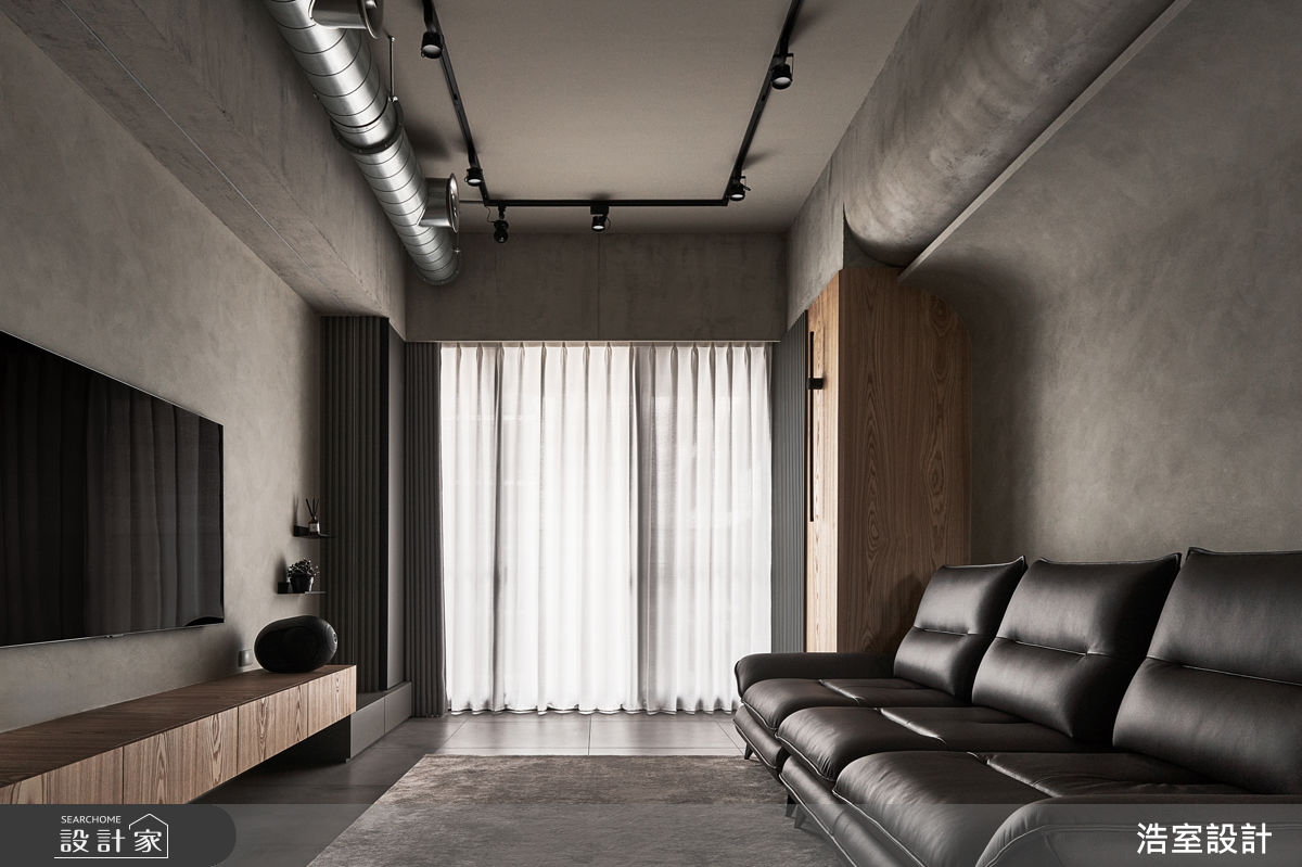 35坪新成屋(5年以下)＿工業風客廳案例圖片＿浩室設計＿浩室_Loft。間奏之11