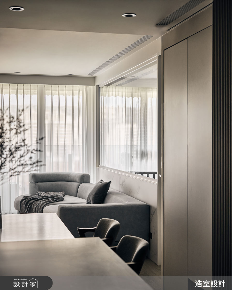 33坪新成屋(5年以下)＿現代風客廳餐廳中島案例圖片＿浩室設計＿浩室_遊光之8