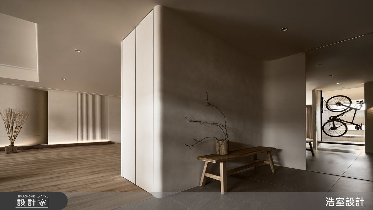 老屋(16~30年)＿侘寂風玄關客廳案例圖片＿浩室設計＿浩室_棲光。育時之2