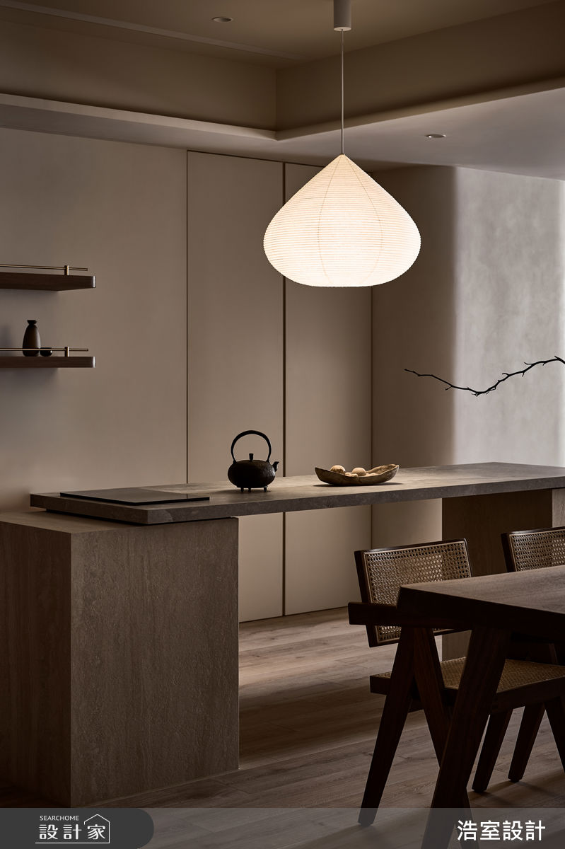 老屋(16~30年)＿侘寂風餐廳中島案例圖片＿浩室設計＿浩室_棲光。育時之7