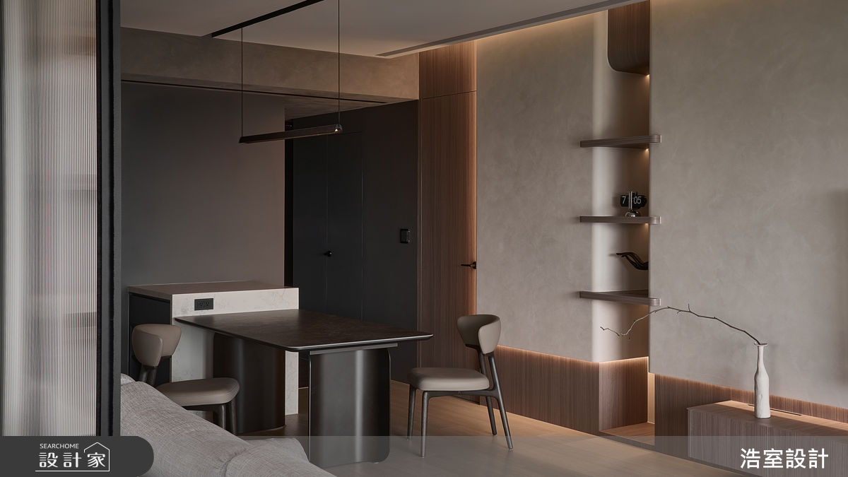 新成屋(5年以下)＿Japandi餐廳中島案例圖片＿浩室設計＿浩室_Japandi 光間之10