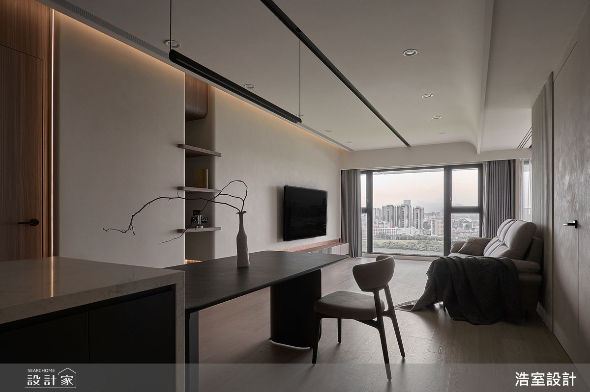 新成屋(5年以下)＿Japandi客廳餐廳案例圖片＿浩室設計＿浩室_Japandi 光間之5