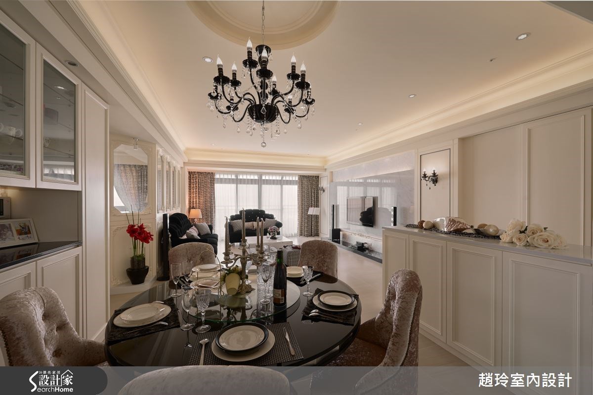 40坪新成屋(5年以下)＿新古典客廳餐廳案例圖片＿趙玲室內設計有限公司＿趙玲_21之11