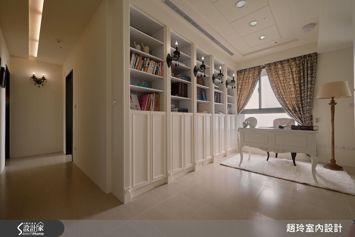 40坪新成屋(5年以下)＿新古典書房走廊案例圖片＿趙玲室內設計有限公司＿趙玲_21之14