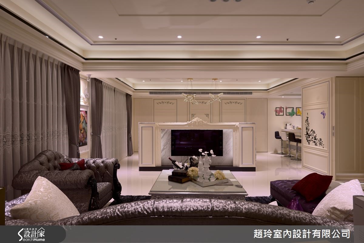 70坪新成屋(5年以下)＿新古典客廳吧檯案例圖片＿趙玲室內設計有限公司＿趙玲_23之3