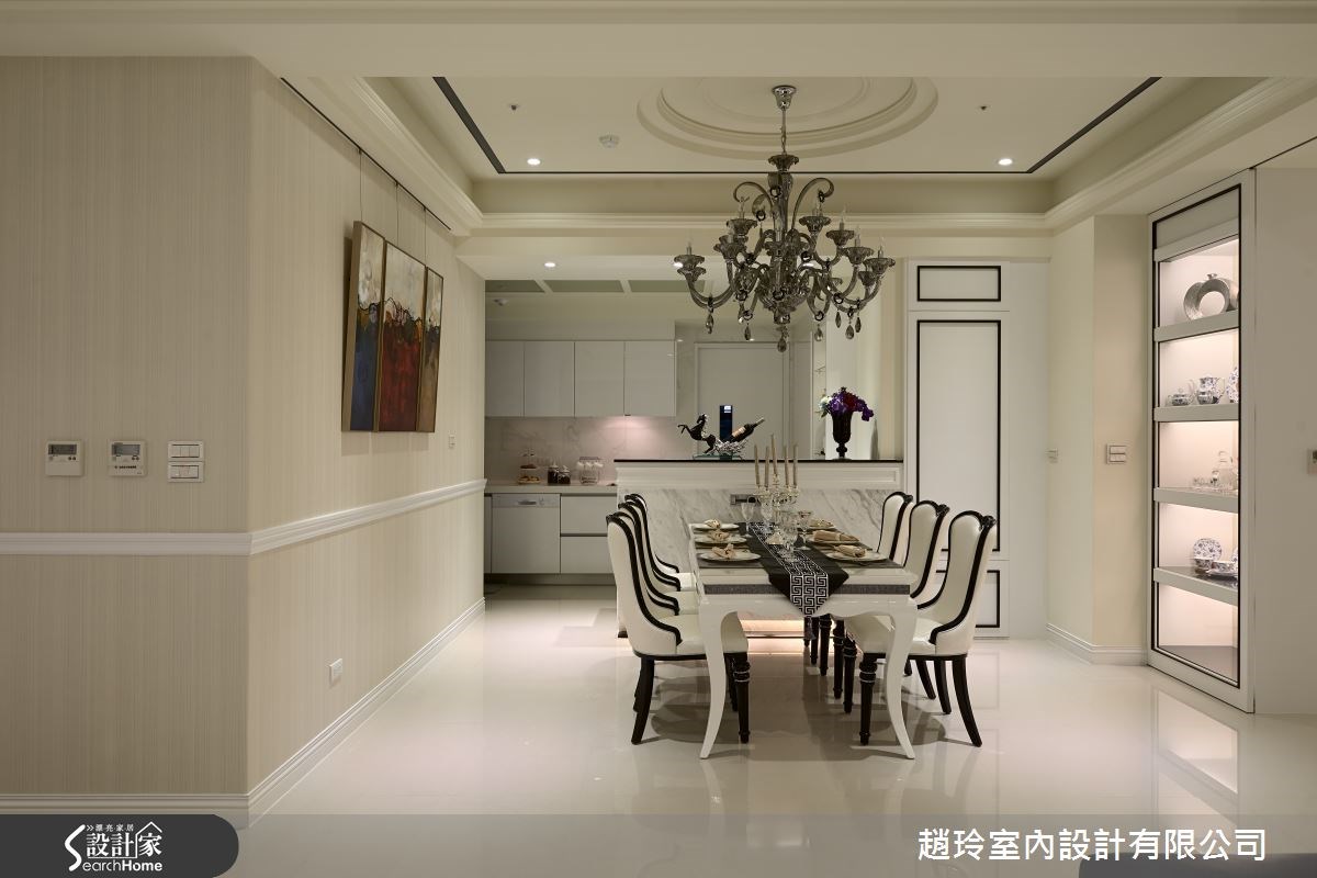 100坪新成屋(5年以下)＿新古典餐廳廚房案例圖片＿趙玲室內設計有限公司＿趙玲_25之19