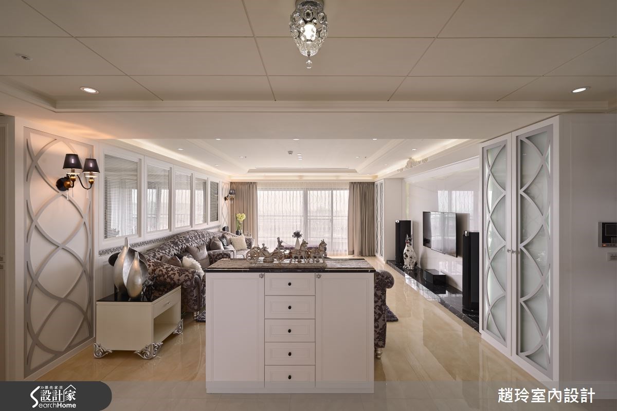 90坪新成屋(5年以下)＿新古典客廳走廊案例圖片＿趙玲室內設計有限公司＿趙玲_26之4