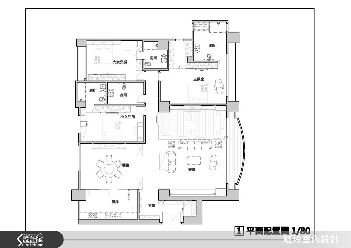 90坪新成屋(5年以下)＿新古典案例圖片＿趙玲室內設計有限公司＿趙玲_26之18
