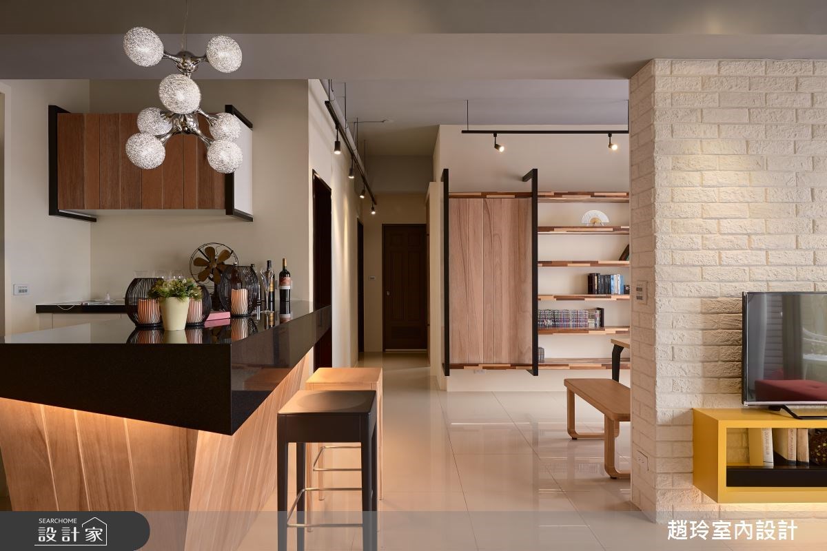 40坪新成屋(5年以下)＿工業風客廳吧檯案例圖片＿趙玲室內設計有限公司＿趙玲_27之9