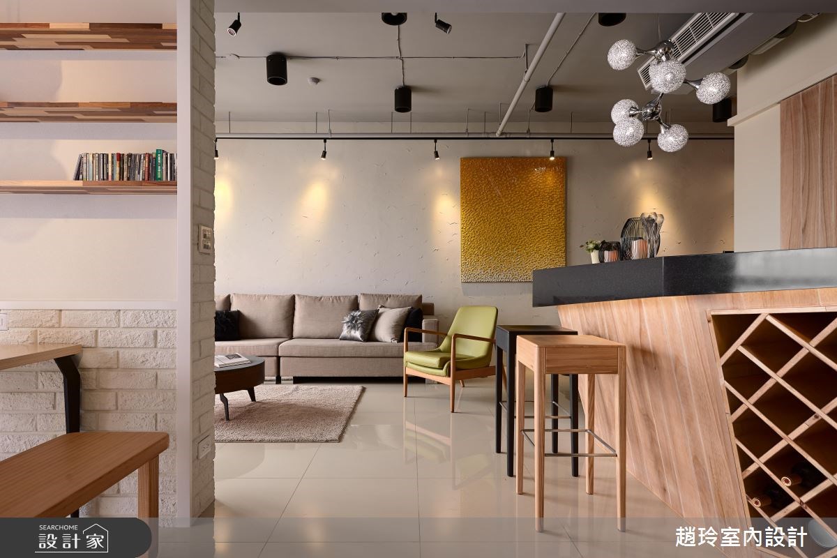 40坪新成屋(5年以下)＿工業風客廳餐廳吧檯案例圖片＿趙玲室內設計有限公司＿趙玲_27之12