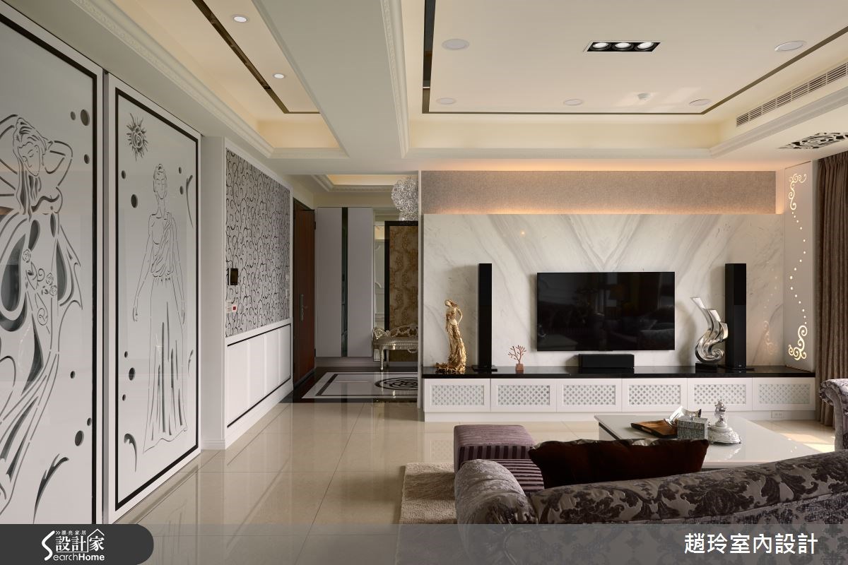 60坪新成屋(5年以下)＿新古典玄關客廳案例圖片＿趙玲室內設計有限公司＿趙玲_30之4