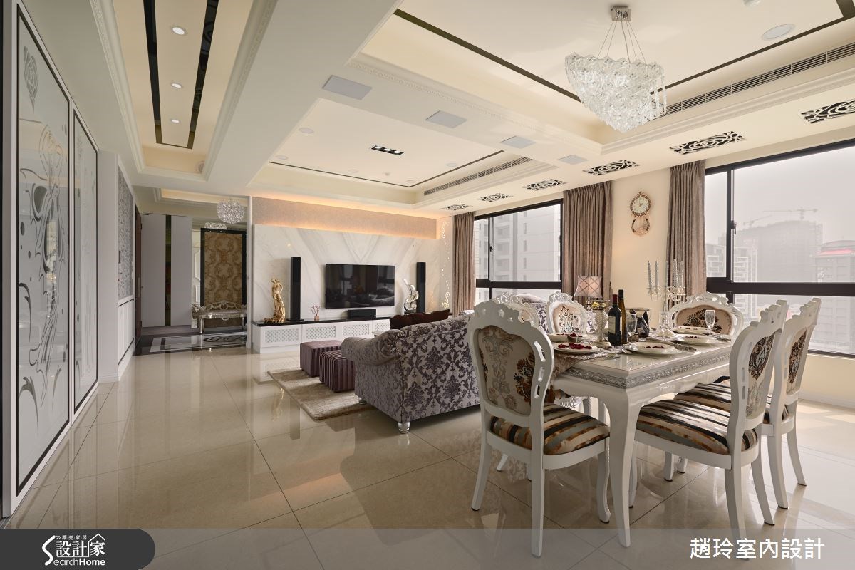 60坪新成屋(5年以下)＿新古典客廳餐廳案例圖片＿趙玲室內設計有限公司＿趙玲_30之6