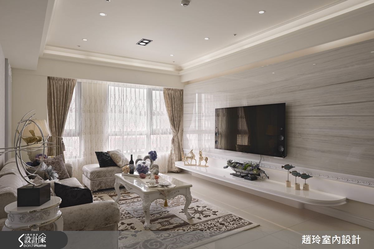 40坪新成屋(5年以下)＿新古典客廳案例圖片＿趙玲室內設計有限公司＿趙玲_31之3