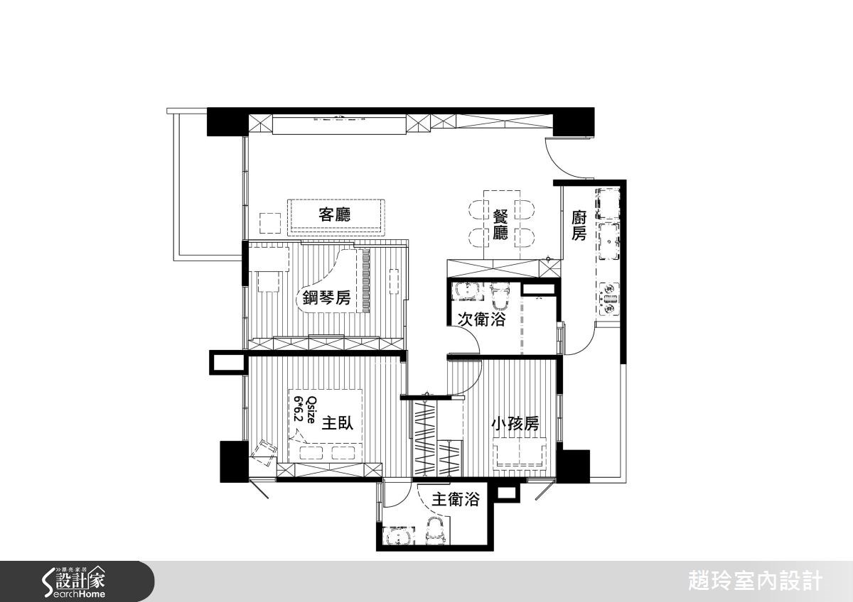 35坪新成屋(5年以下)＿現代風案例圖片＿趙玲室內設計有限公司＿趙玲_35之12