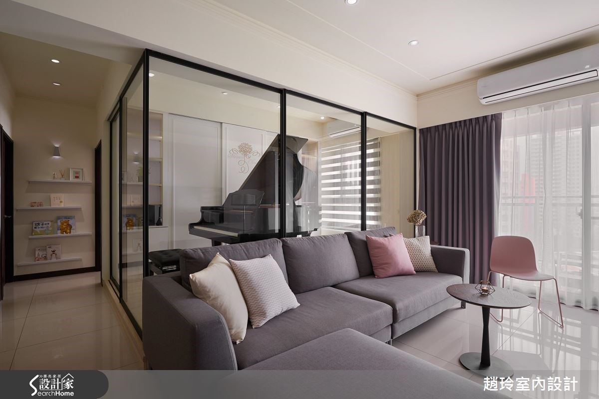 35坪新成屋(5年以下)＿現代風客廳書房案例圖片＿趙玲室內設計有限公司＿趙玲_35之2