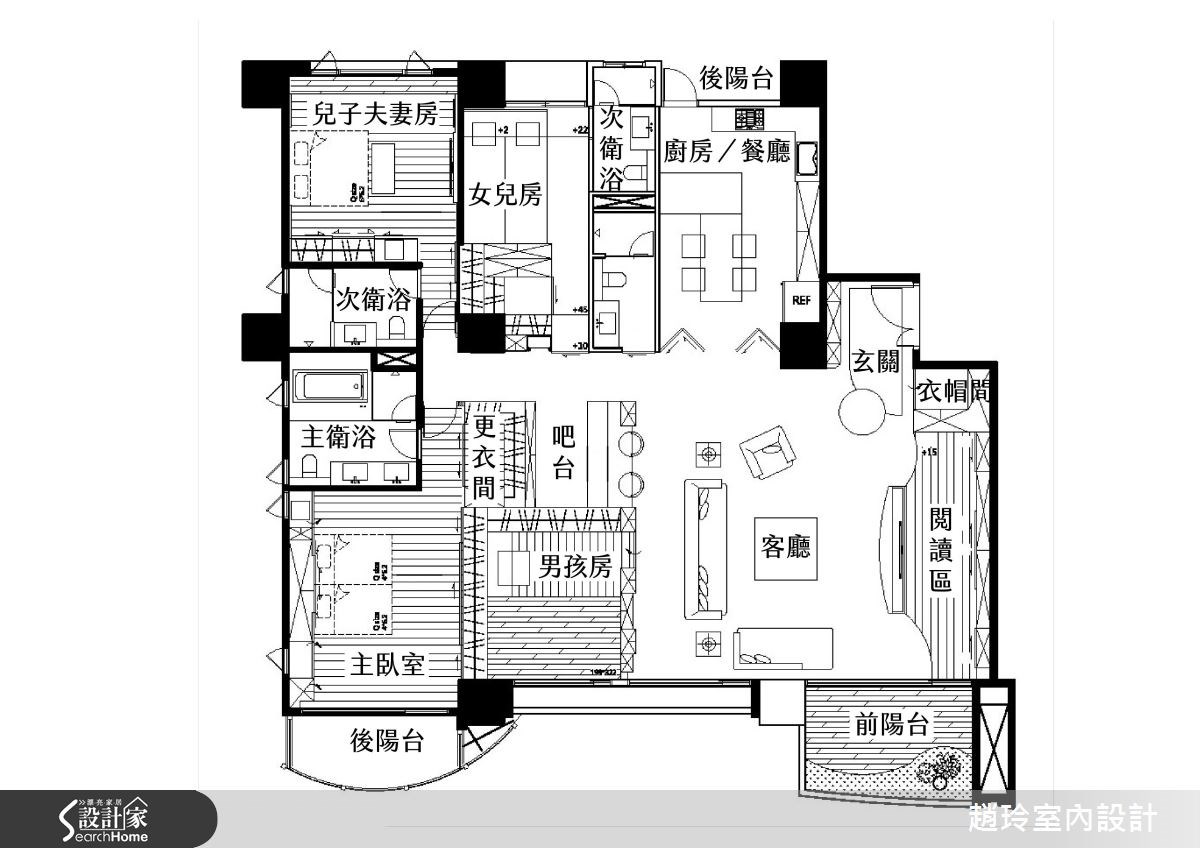 118坪新成屋(5年以下)＿新古典案例圖片＿趙玲室內設計有限公司＿趙玲_36之25