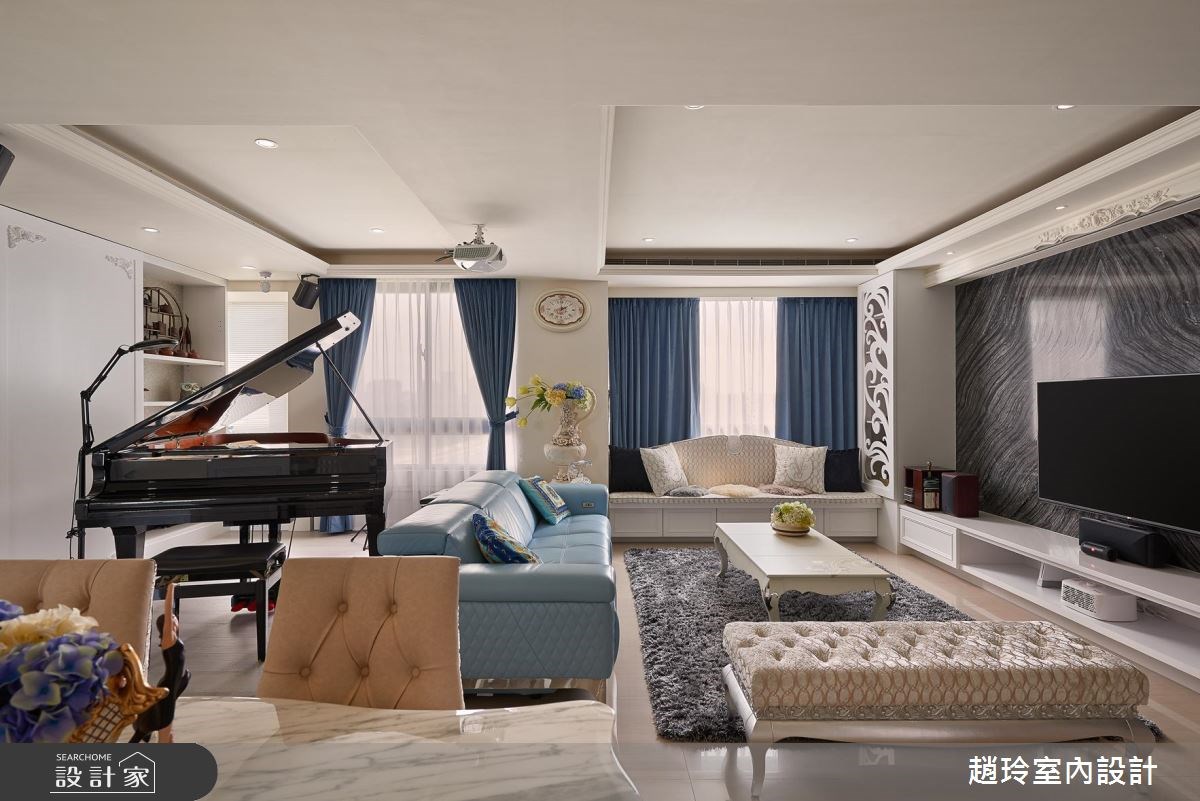 92坪中古屋(5~15年)＿新古典客廳餐廳臥榻案例圖片＿趙玲室內設計有限公司＿趙玲_39之3